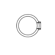 Interclamp 119 Two Socket Cross Tube Clamp Fitting - Technical Drawing 1