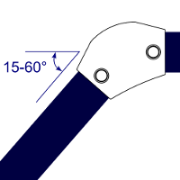 Interclamp 124 Variable Angle Elbow Tube Clamp Fitting - Technical Drawing 2