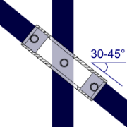 Interclamp 130 Adjustable Cross Tube Clamp Fitting - Technical Drawing 1