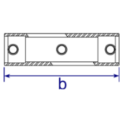 Interclamp 130 Adjustable Cross Tube Clamp Fitting - Technical Drawing 3