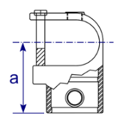 Interclamp 135 Clamp-on Tee Tube Clamp Fitting - Technical Drawing 2