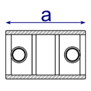 Interclamp 149 External Sleeve Joint Tube Clamp Fitting - Technical Drawing 1