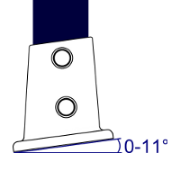 Interclamp 152 Slope Base Flange Tube Clamp Fitting - Technical Drawing 1