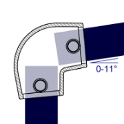 Interclamp 154 Slope Elbow Tube Clamp Fitting - Technical Drawing 1