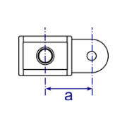 Interclamp 168M Corner Swivel Combination Male Part Tube Clamp Fitting - Technical Drawing 1