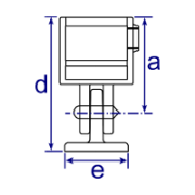 Interclamp 169 Swivel Base Flange Tube Clamp Fitting - Technical Drawing 2