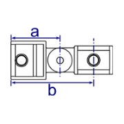 Interclamp 173 Single Swivel Combination Tube Clamp Fitting - Technical Drawing 1