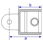 Interclamp 173F Single Swivel Combination Female Part Tube Clamp Fitting - Technical Drawing 1