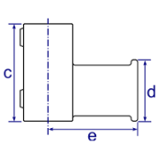 Interclamp 245 Heavy-Duty Railing Side Support (Horizontal) Tube Clamp Fitting - Technical Drawing 2