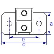 Interclamp 246 Heavy-Duty Side Palm Tube Clamp Fitting - Technical Drawing 1