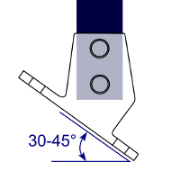 Interclamp 251 Slope Base Flange (30º - 45º) Tube Clamp Fitting - Technical Drawing 1