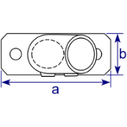 Interclamp 252 Slope Base Flange (11º - 29º) Tube Clamp Fitting - Technical Drawing 3