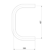 Interclamp 721-C42 Handrail Return Bend - Technical Dimensions