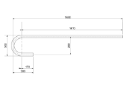 Interclamp 724 - Disability handrail termination - Technical Dimensions