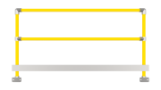 Interclamp 4030 D48 2m Side Mount Handrail Kit 2 - Flat View Image