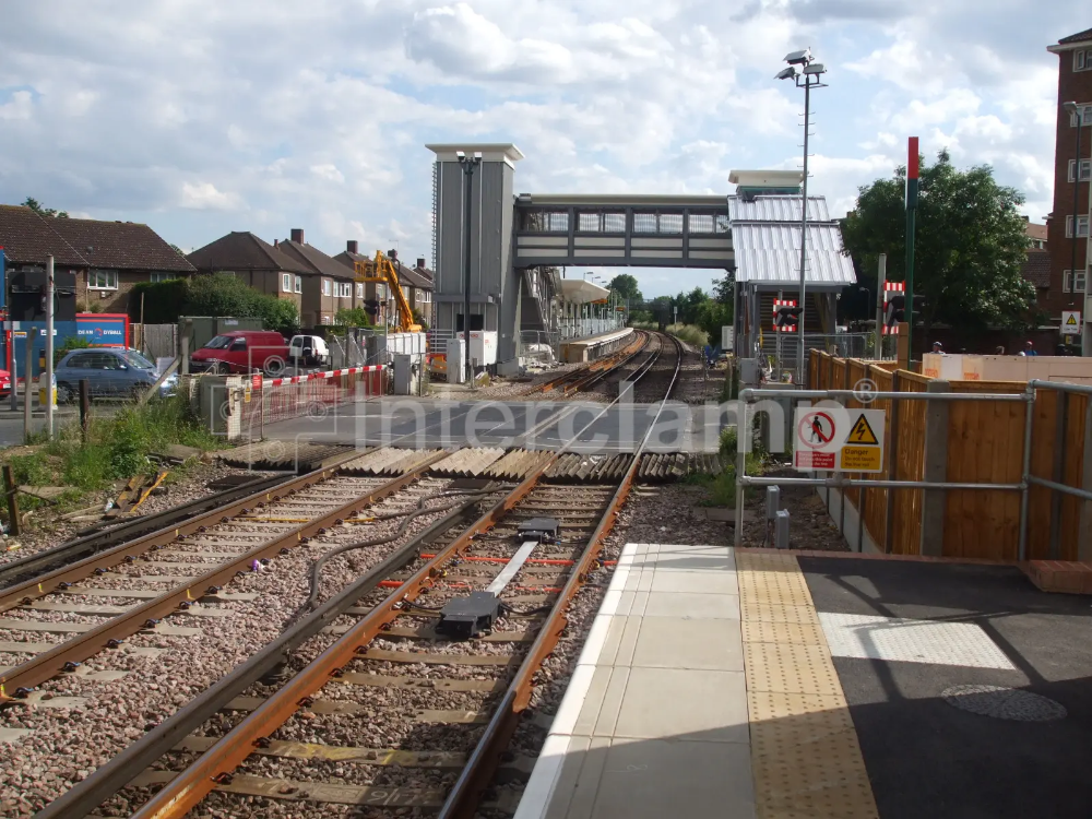 Railway station modular guardrails and signage